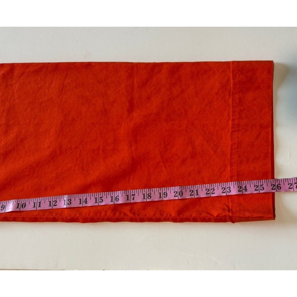Maeve Anthropologie Colette Pants Linen Stretch Wide Leg Orange Crop Pockets 27 - Picture 13 of 14